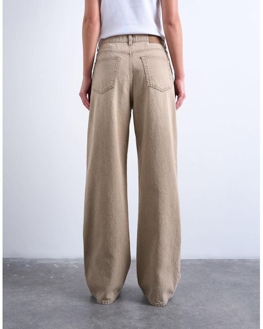 TOPSHOP Natural Column Mid Rise Jean