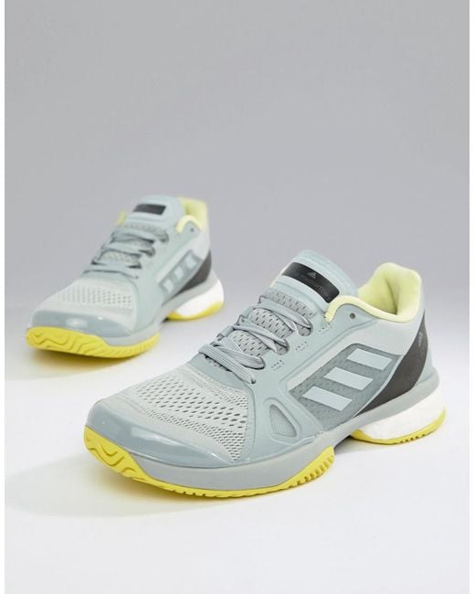 Adidas Gray Stella Mccartney Barricade Boost Tennis Sneakers