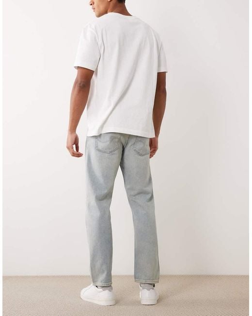 Jack & Jones White Chris Straight Fit Jeans for men