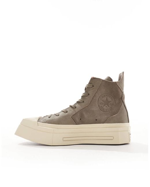 Converse Brown Chuck 70 De Luxe Squared Platform Sneakers