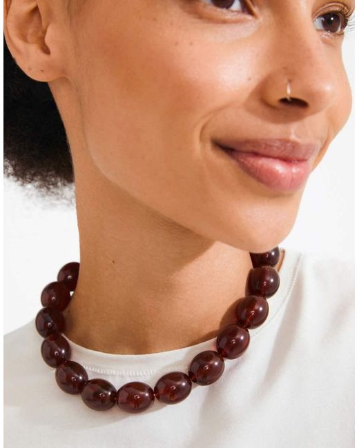 Pilgrim Brown Still Necklace