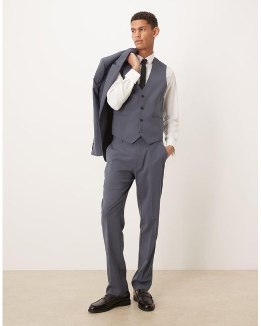 ASOS Blue Slim Suit Trouser for men