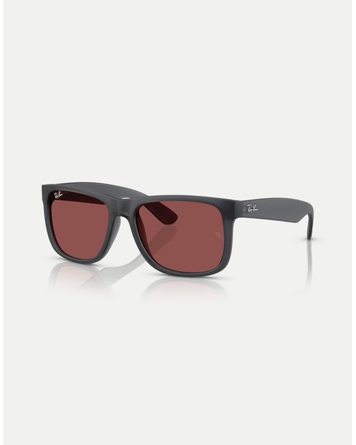 Ray-Ban – justin – klassische, eckige sonnenbrille in Brown für Herren