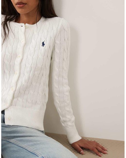 Polo Ralph Lauren White Long Sleeve Caridgan
