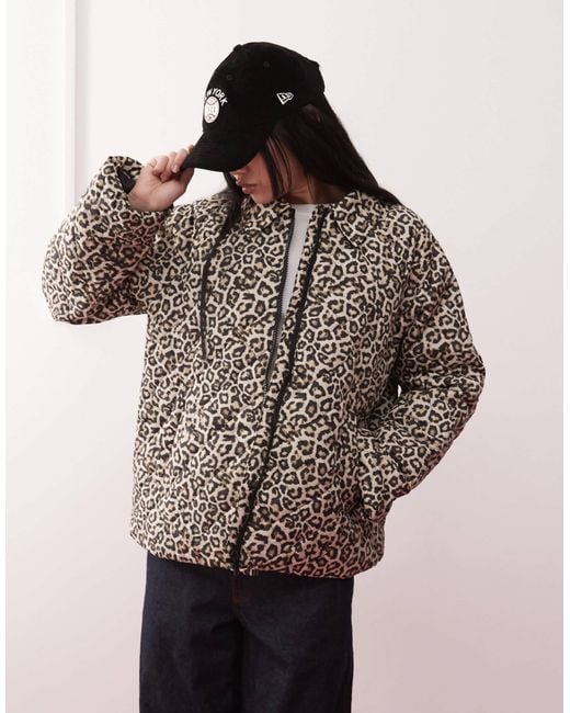 Noisy May Brown Quilted Zip Through Jacket