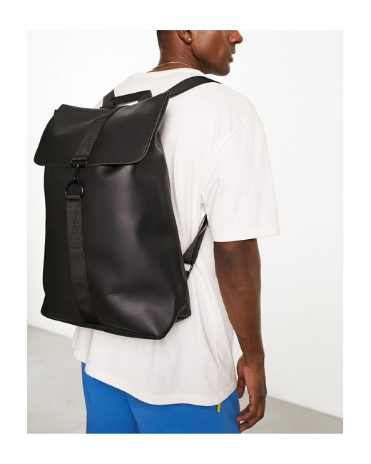 Fenton Black Clip Fastening Backpack for men