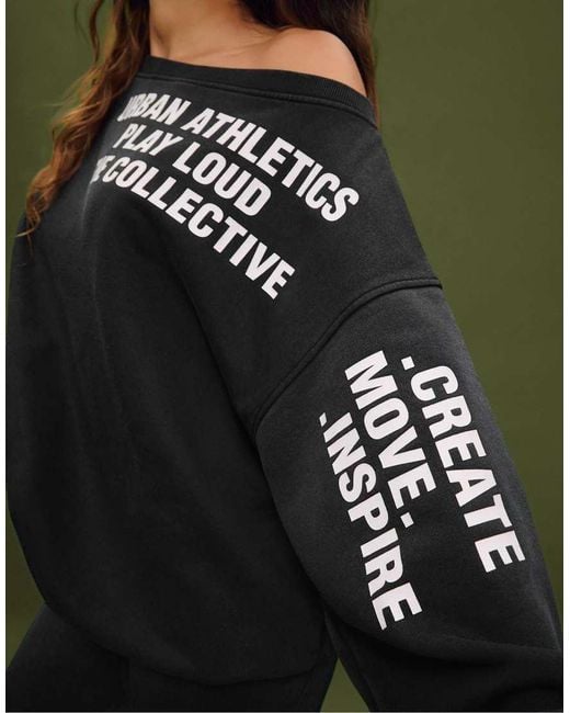 Stradivarius Sweatshirt Met Print Met Vervaagd Effect in het Black