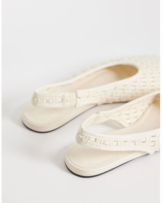 Mango Natural – flache slingback-schuhe