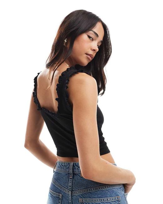 Top A Corsetto Con Gancetti di Miss Selfridge in Black