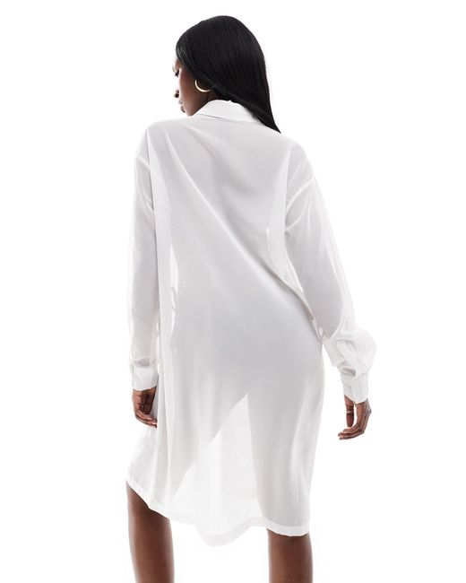 Threadbare White Beach Shirt Dress