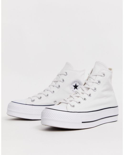 Converse Chuck Taylor All Star Hi Lift Sneakers in White | Lyst