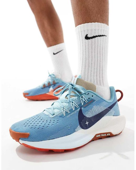Nike Blue Reactx Pegasus Trail 5 Trainers for men