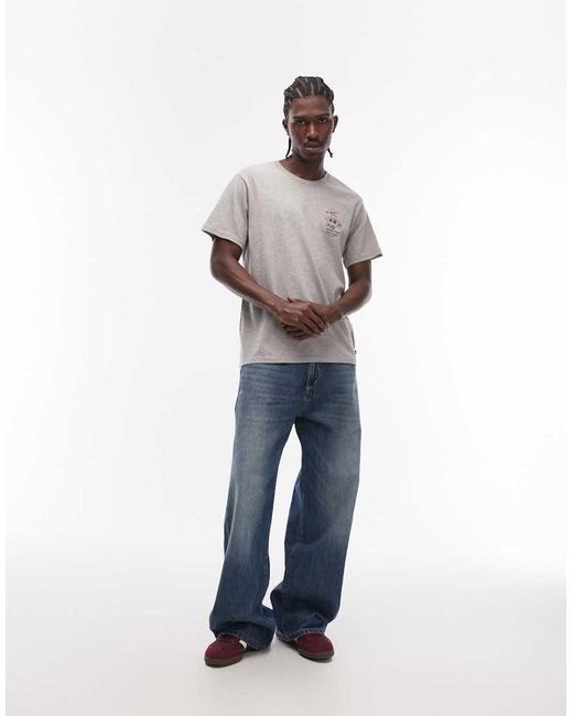 Levi's Gray Burger & Fries Graphic T-shirt for men