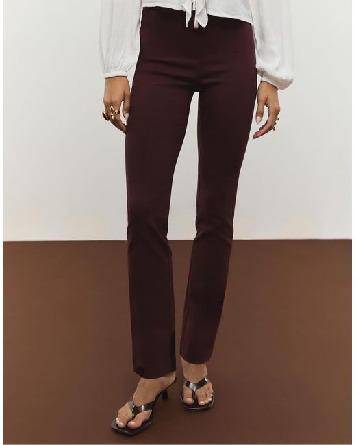 Stradivarius Brown Slim Fit Trousers