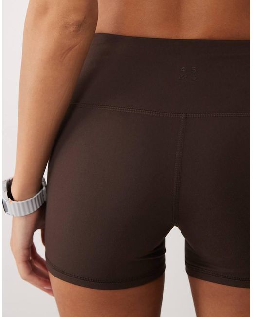 4505 Brown Icon High Waist 3 Inch Booty Short
