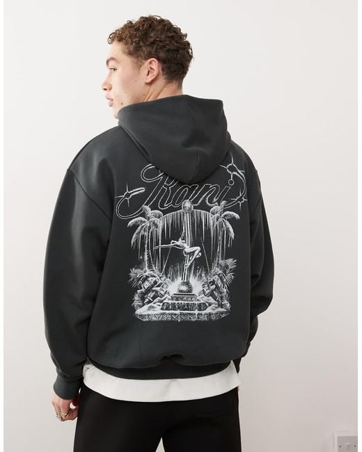 Karlkani Gray Back Print Hoodie for men