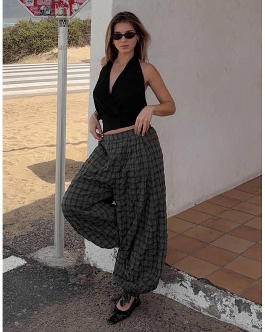 Bershka Black Crossover Halter Top