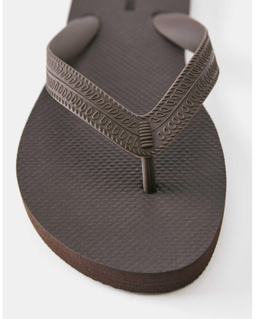 Pull&Bear Brown – flache sandalen