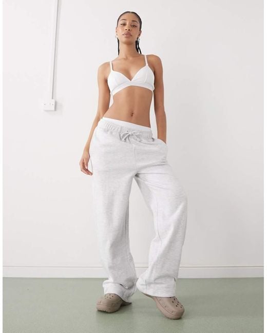 Monki Natural Ribbed Triangle Bralette