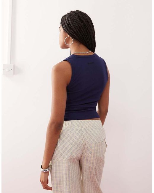 Collusion Blue Elevated Scoop Neck Vest