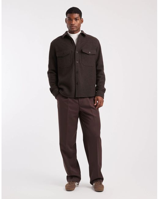 ARKET Black Chunky Bouclé Overshirt for men