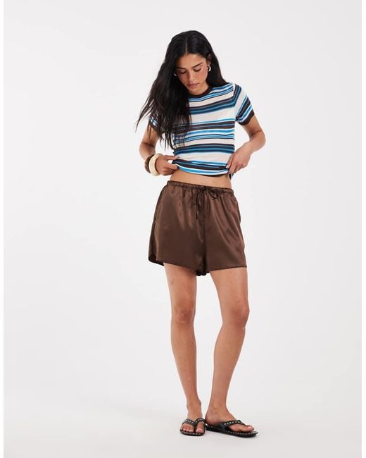 ASOS Brown Tailored Runner Short