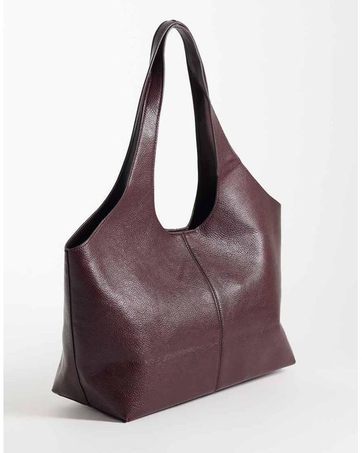 Mango Purple Structured Tote Bag