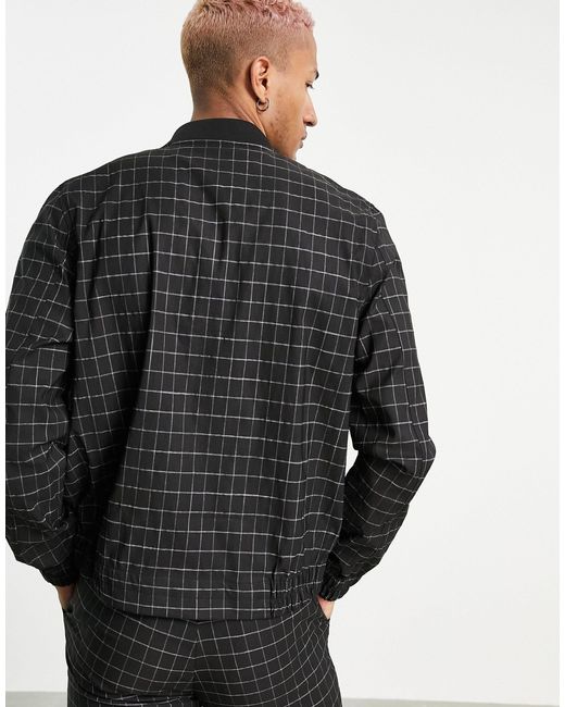 black smart bomber jacket