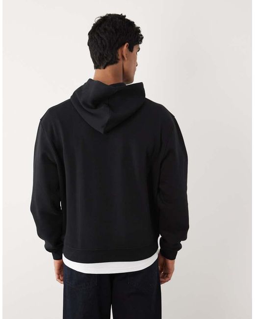 ASOS Black Essentials Boxy Hoodie for men