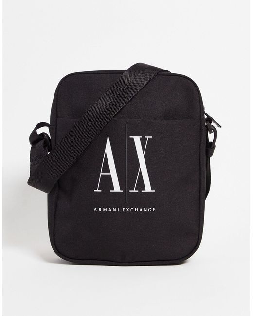 Armani Exchange Logo Crossbody Bag in Black for Men Lyst Canada