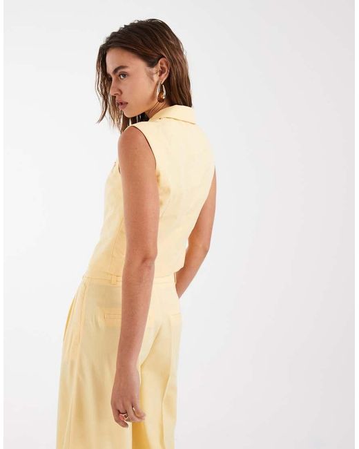 Vero Moda Natural Tailored Boxy Waistcoat