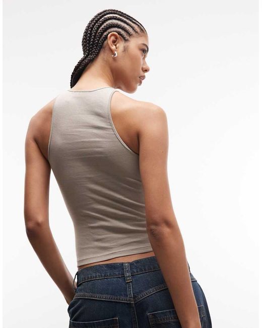 Weekday Gray High Neck Tank Top