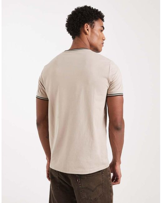 Fred Perry Natural Twin Tipped T-Shirt for men