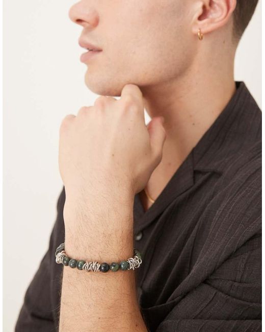 Bracciale Da Festival Con Perline di ASOS in Black da Uomo