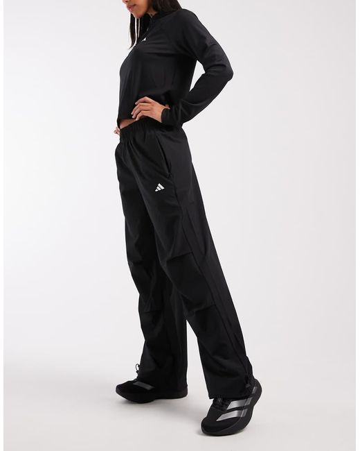 Adidas Originals Black Adidas Sportswear Workout Essentials Woven Training Pants