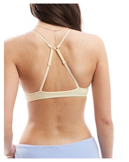 Cotton On Natural Seamless Triangle Padded Bralette