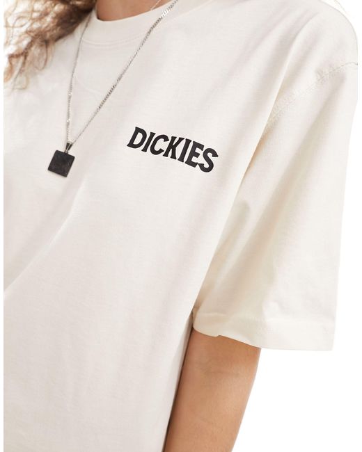 T-shirt avec imprimé plage au dos - crème Dickies en coloris White