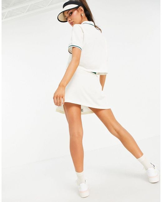 adidas Originals 'tennis Luxe' Logo Pleated Skirt in White | Lyst