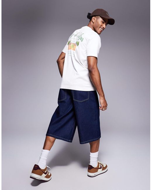 Abercrombie & Fitch Blue Tennis Back Print Classic T-Shirt for men