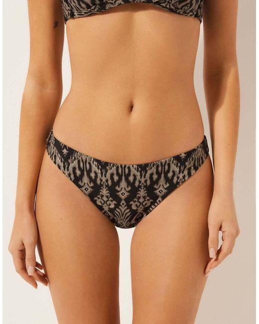 Calzedonia Black Bikini Bottoms Golden