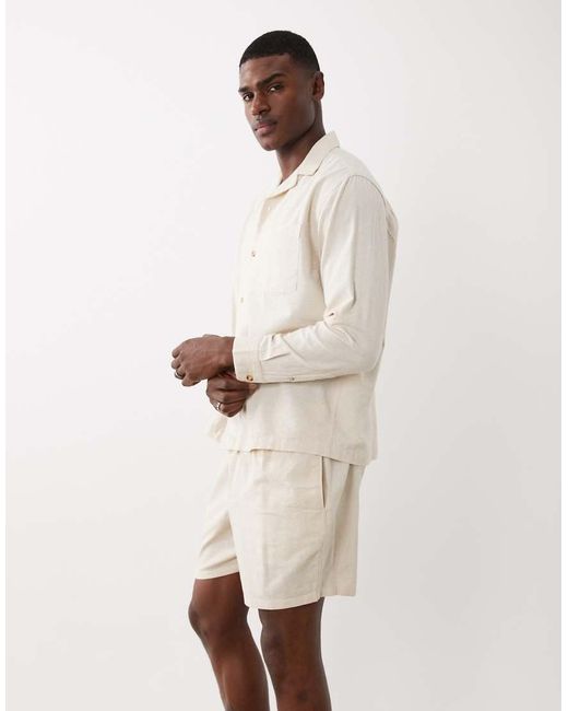 ASOS Natural Co-ord Shorts for men