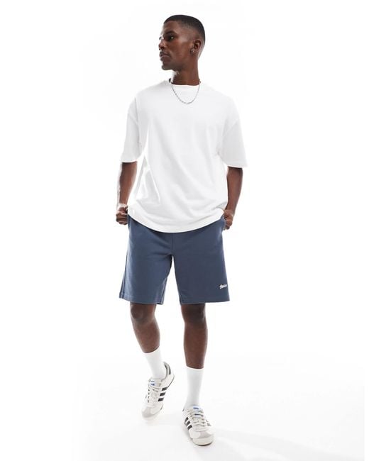 Pull&Bear Blue Stwd Jersey Shorts for men