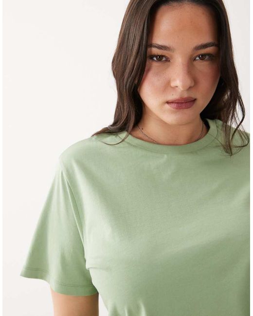 ASOS Green Asos Design Curve Mix & Match Cotton Pyjama Oversized Tee With Side Splits