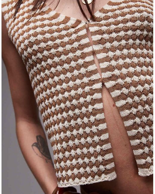 Gilet di TOPSHOP in Brown