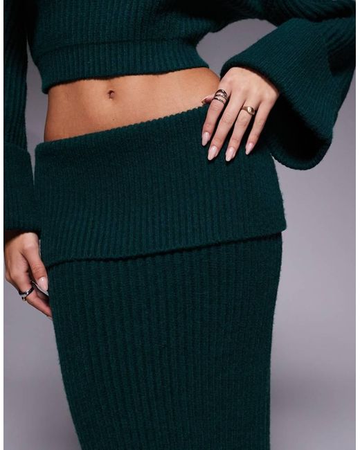 Wanderdoll Blue Wander Doll Exclusive Mabel Deep Foldover Waistband Maxi Skirt