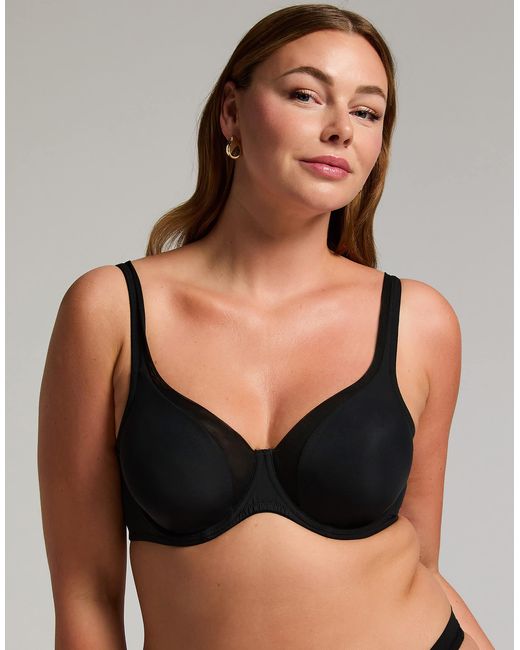 Hunkemöller Black Hunkemöller – unwattierter bügel-bh aus netzstoff