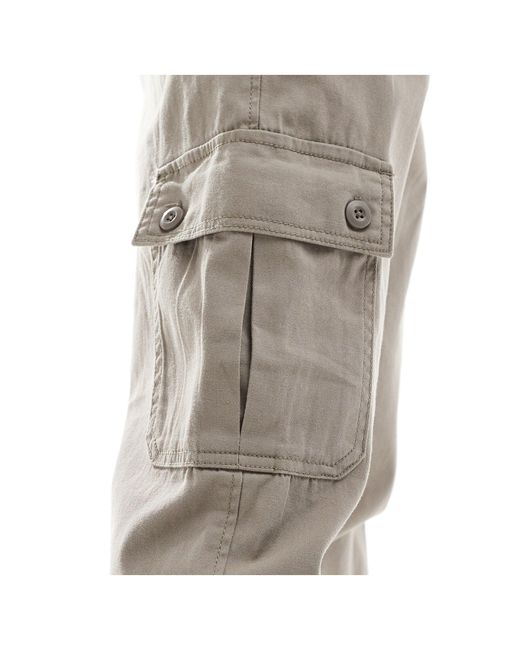 Pantalon cargo ajusté - beige ASOS pour homme en coloris Brown