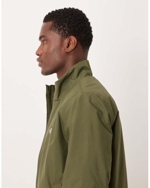 Calvin Klein Green Padded Ripstop Harrington Jacket for men