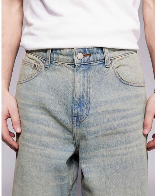 ASOS Super Baggy Jeans Met Tint in het Blue voor heren