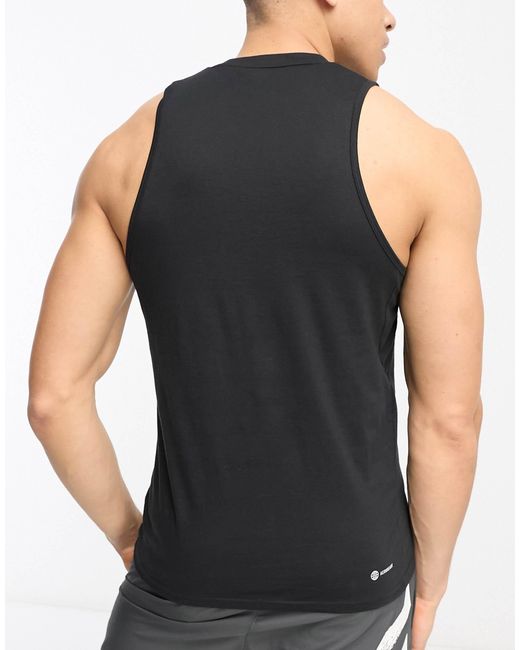 Adidas Originals Blue Adidas Training Essential Logo Vest for men